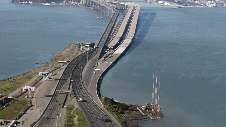 Westbound Oakland Touchdown of the Bay Bridge_Credit baybridge.org