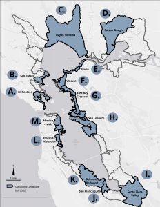 Map of the thirteen Local Assessments organized by Operational Landscape Unit (OLU)